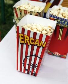 Partiavm Renkli Karnaval Doğum Günü Süsleri Popcorn Kutusu 5 Adet