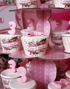 Partiavm Romantik Bahar Gülleri Doğum Günü Cupcake Sargısı 10 Adet