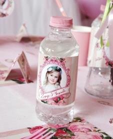 Partiavm Romantik Bahar Gülleri Doğum Günü Su Şişesi Bandı Resimli İsimli 5 adet satın al