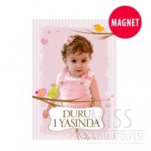 Partiavm Romantik Kuş Ailesi Doğum Günü Süsleri Hediyelik Magnet Kurdeleli Poşetinde 7X10 cm   satın al