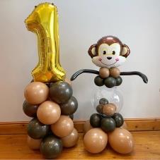 SAMM Safari Balon Seti Gold Rakamlı Maymun Full Set 