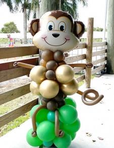 SAMM Safari Balon Standı Maymun 200cm Kolay Kurulum Full Set 