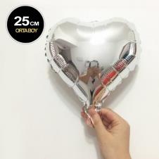 SAMM SAMMFBKG2 Gümüş Kalp Folyo Balon Orta Boy 25cm