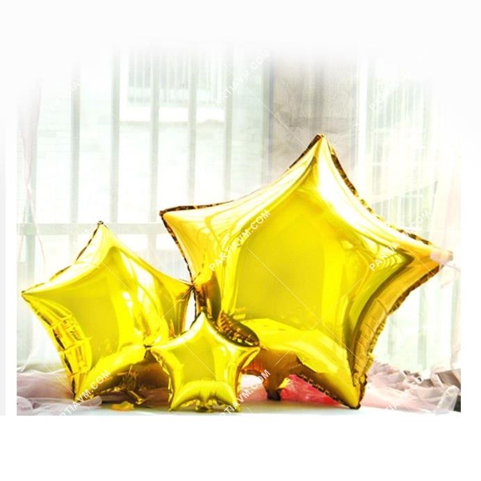 SAMMFBYA3 Altın Yıldız Folyo Balon Küçük Boy 13cm