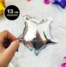 SAMM SAMMFBYG3 Gümüş Yıldız Folyo Balon Küçük Boy 13cm satın al