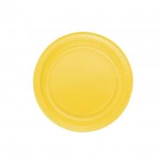 SAMM Sarı Plastik Tabak 22 cm 25li