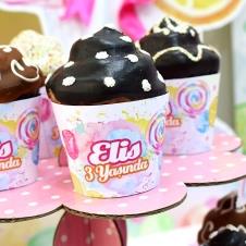 Partiavm Şeker Kız Partisi Cupcake Sargısı 10 Adet satın al