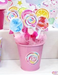 Partiavm Şeker Kız Partisi Marshmallow Etiketli Kovada 10 Adet Süslü Çubuklarda satın al