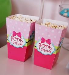 Partiavm Sevimli Baykuş Doğum Günü Süsleri Popcorn Kutusu 5 Adet