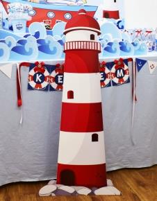 Partiavm Sevimli Denizci Doğum Günü 1 Metre Dekoratif Pano Fener satın al
