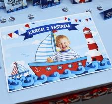 Partiavm Sevimli Denizci Doğum Günü Amerikan Servis Kalın Kuşe Kağıt 5 Adet satın al