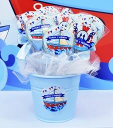 Partiavm Sevimli Denizci Doğum Günü Lolipop Şeker Etiketli Kovada Süslemeli 10 Adet satın al