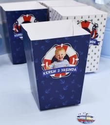 Partiavm Sevimli Denizci Doğum Günü Popcorn Kutusu 5 Adet satın al