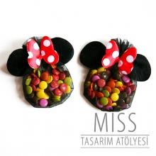 Partiavm Sevimli Fare Doğum Günü Süsleri Bonibon Dolgulu Minnie Mouse Kese 5 Adet satın al