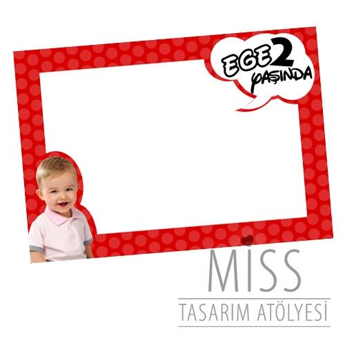 Sevimli Fare Doğum Günü Süsleri Hatıra Fotoğraf Çekilme Çerçevesi 100 cm x 70 cm