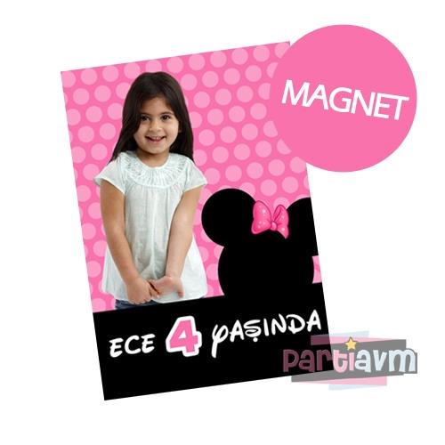 Sevimli Fare Doğum Günü Süsleri Hediyelik Magnet Kurdeleli Poşetinde 7X10 cm  