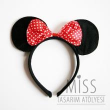 Partiavm Sevimli Fare Doğum Günü Süsleri Minnie Mouse Kulaklı Taç