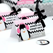 Partiavm Sevimli Penguenler Doğum Günü Mini Teşekkür Kartı 8 Adet satın al