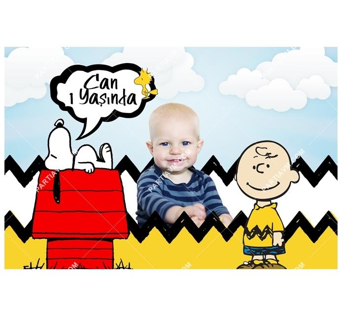 Snoopy Doğum Günü 150x100 cm Dev Yırtılmaz Branda Afiş
