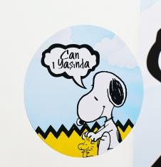 Partiavm Snoopy Doğum Günü 20 cm Önlü Arkalı Baskı Kalın Karton Misinalı Asma Süs