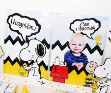 Partiavm Snoopy Doğum Günü 70x100 cm Katlanmaz Pano Afiş 2 li Ekonomik Set