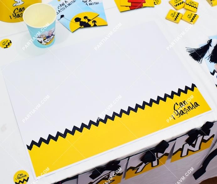 Snoopy Doğum Günü Amerikan Servis Kalın Kuşe Kağıt 5 Adet