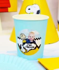 Partiavm Snoopy Doğum Günü Etiketli Karton Bardak 5 Adet satın al