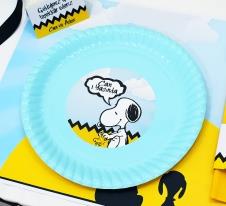 Partiavm Snoopy Doğum Günü Etiketli Karton Tabak 5 Adet