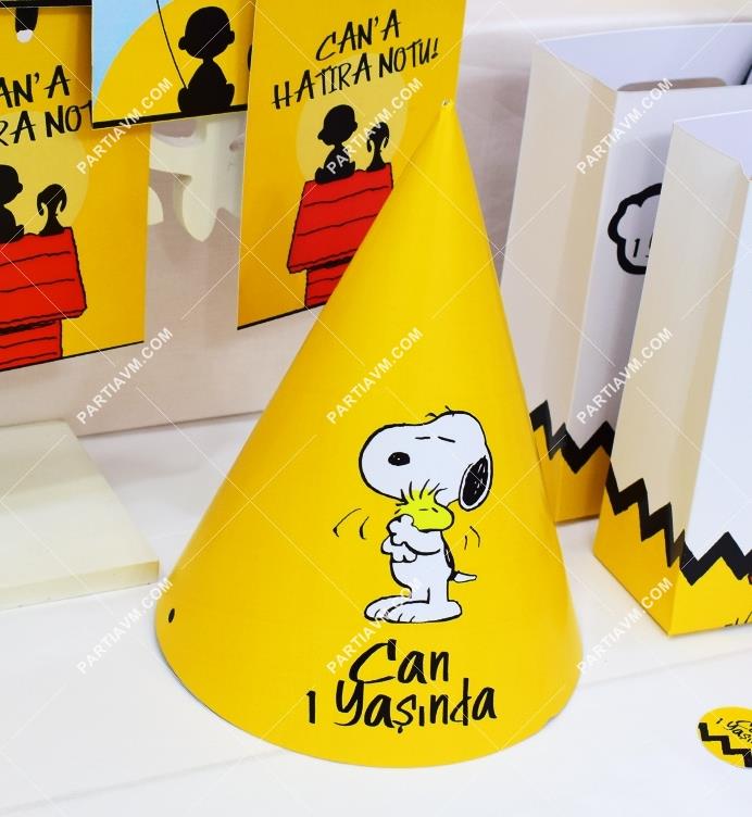 Snoopy Doğum Günü Parti Şapkası 5 Adet