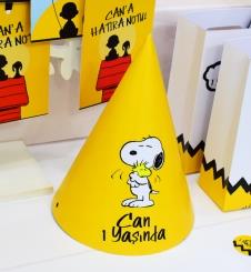 Partiavm Snoopy Doğum Günü Parti Şapkası 5 Adet