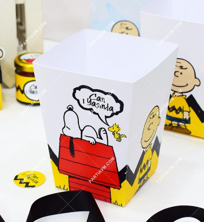 Snoopy Doğum Günü Popcorn Kutusu 5 Adet