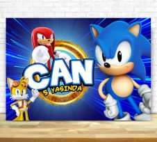 Partiavm Sonic Doğum Günü Süsleri 120 X 85 cm Dev Pano Afiş satın al