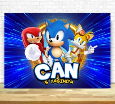 Partiavm Sonic Doğum Günü Süsleri 120 X 85 cm Dev Pano Afiş satın al