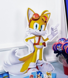 Partiavm Sonic Doğum Günü Süsleri 45cm Ayaklı Karakter Dekor Pano satın al