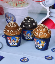 Partiavm Sonic Doğum Günü Süsleri Cupcake Sargısı 10 Adet satın al