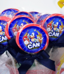 Partiavm Sonic Doğum Günü Süsleri Lolipop Şeker Etiketli Süslemeli 10 Adet satın al
