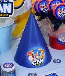 Partiavm Sonic Doğum Günü Süsleri Parti Şapkası 5 Adet satın al