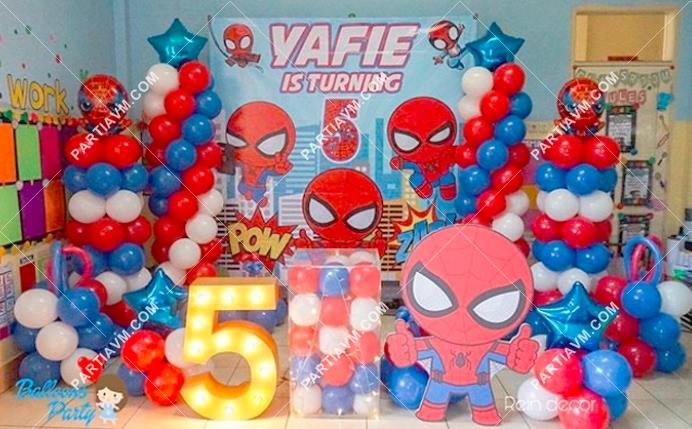 Spiderman Balon Standı Seti Örümcekadam Balon Full  Set Kolay Kurulum