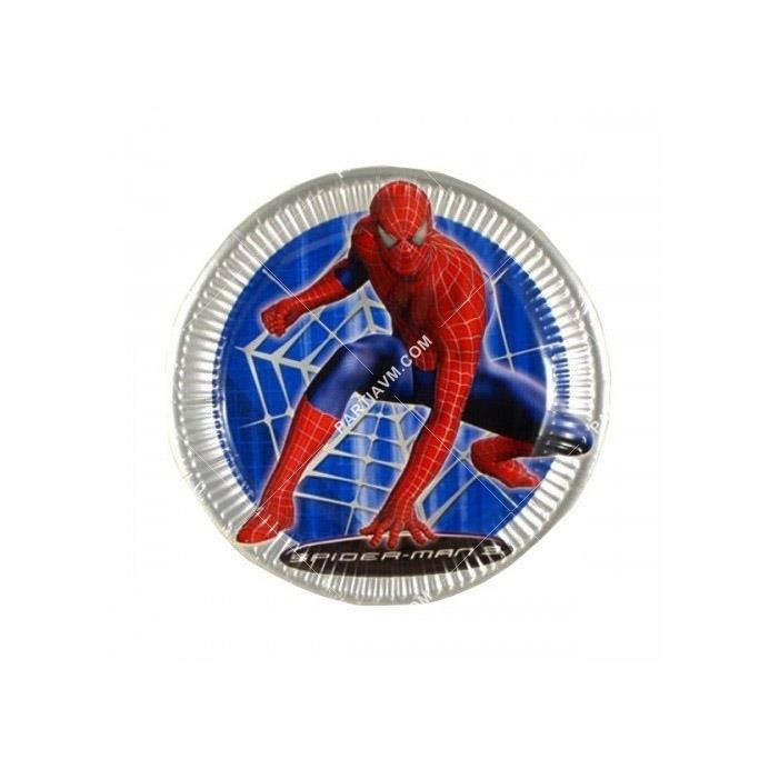 Spiderman Lisanslı Karton Tabak 23 cm 8li