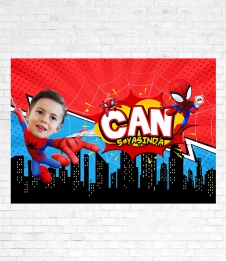 Partiavm Spidey Örümcek Adam Doğum Günü 120x85 cm Büyük Boy Kağıt Afiş satın al