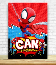 Partiavm Spidey Örümcek Adam Doğum Günü 70x100 cm Katlanmaz Pano Afiş satın al