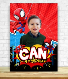 Partiavm Spidey Örümcek Adam Doğum Günü 70x100 cm Katlanmaz Pano Afiş satın al