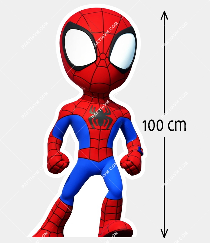 Spidey Örümcek Adam Doğum Günü Konsepti 1 Metre Spidey Dekor Pano