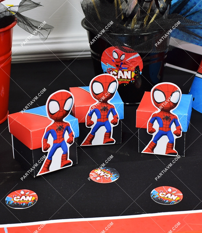 Spidey Örümcek Adam Doğum Günü Spidey Karakterli Karton Kutu