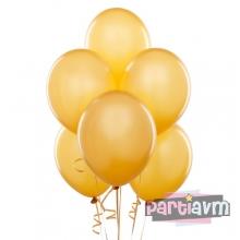 Partiavm Standart Altın Metalik Balon 10 Adet