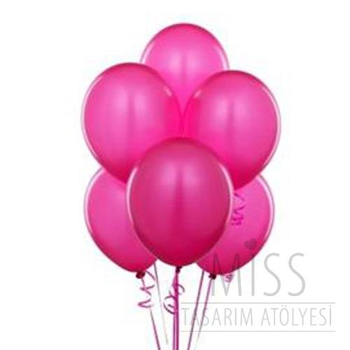 Standart Fuşya Balon 10 Adet