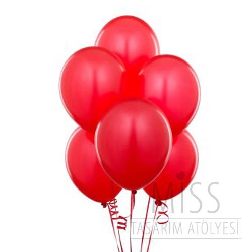 Standart Kırmızı Balon 10 Adet