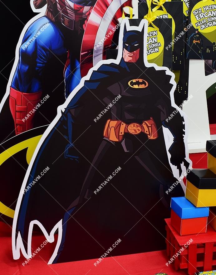 Süper Kahramanlar Doğum Günü 45 cm Batman Dekor Pano