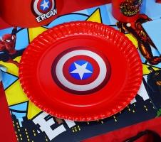 Partiavm Süper Kahramanlar Doğum Günü Etiketli Karton Tabak 5 Adet satın al