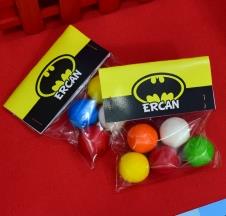 Partiavm Süper Kahramanlar Doğum Günü Hediyelik Etiketli Poşette Top Sakızlar satın al